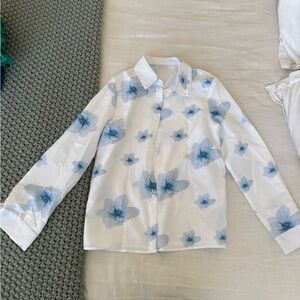 Floral Blue Shirt